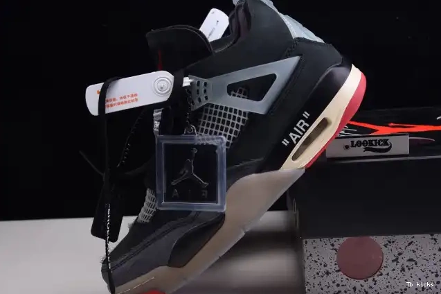 Reps TBK Jordan Retro x Off White CV9388-001 Air 4 Bred 0514